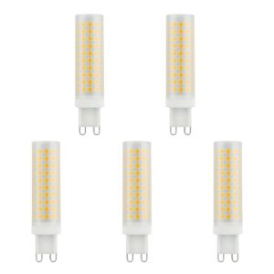 SPL G9 LED Lamp 6W Dimbaar - Warm Wit - 650lm - LED Buislamp T18 - Mat - 5 Stuks - 2700K - 230 Volt