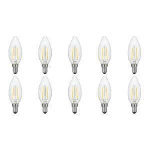 SPL E14 LED Lamp 2W Dimbaar - CRI 93 - Extra Warm Wit - 2500K - LED Filament Kaars C35 - Vervangt 16W - 10 Stuks