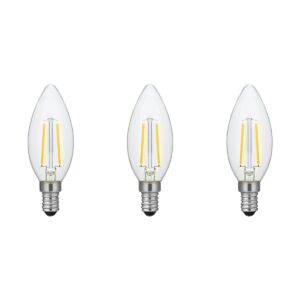 SPL E14 LED Lamp 2W Dimbaar - CRI 93 - Extra Warm Wit - 2500K - LED Filament Kaars C35 - Vervangt 16W - 3 Stuks