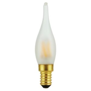 SPL E14 LED Lamp 1.8W Dimbaar - CRI 93 - Melkglas - Extra Warm Wit - 2000K - LED Filament Kaars Vlam C23 - Vervangt 10W - Per Stuk