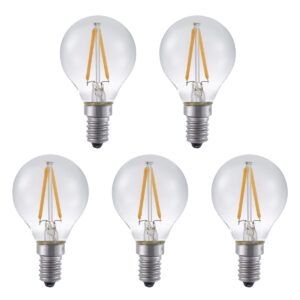 SPL E14 LED Lamp 2W Dimbaar - CRI 93 - Extra Warm Wit - 2500K - LED Filament Globe G45 - Vervangt 15W - 5 Stuks