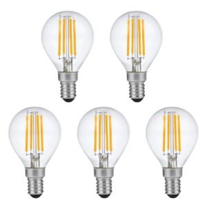 SPL E14 LED Lamp 4W Dimbaar - CRI 93 - Extra Warm Wit - 2500K - LED Filament Globe G45 - Vervangt 28W - 5 Stuks