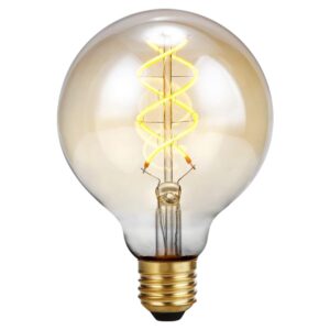 SPL E27 LED Lamp 5W 3 Staps Dimbaar - Extra Warm Wit - LED Filament G95 Globe - Amber - Vervangt 39W - Per Stuk