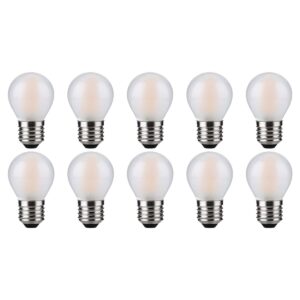 SPL E27 LED Lamp 4W Dimbaar - CRI 93 - Extra Warm Wit - LED Filament G45 - Melkglas - Vervangt 30W - 10 Stuks