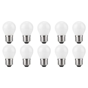 SPL E27 LED Lamp 4W Dimbaar - CRI 93 - Extra Warm Wit - LED Filament G45 - Opaal - Vervangt 25W - 10 Stuks