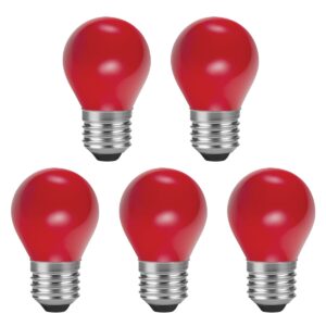 SPL E27 LED Lamp 1W - Rood - LED Filament Mini Globe/Kogel G45 - Feestverlichting - 5 Stuks