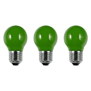 SPL E27 LED Lamp 1W - Groen - LED Filament Mini Globe/Kogel G45 - Feestverlichting - 3 Stuks