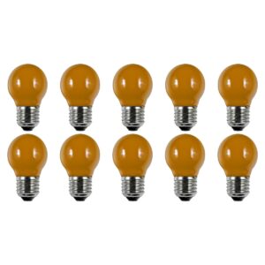 SPL E27 LED Lamp 1W - Oranje - LED Filament Mini Globe/Kogel G45 - Feestverlichting - 10 Stuks
