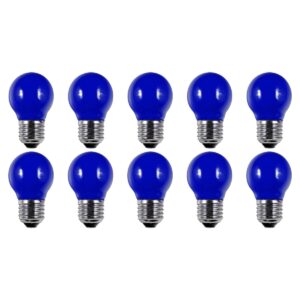 SPL E27 LED Lamp 1W - Blauw - LED Filament Mini Globe/Kogel G45 - Feestverlichting - 10 Stuks