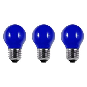 SPL E27 LED Lamp 1W - Blauw - LED Filament Mini Globe/Kogel G45 - Feestverlichting - 3 Stuks