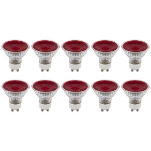 SPL GU10 LED Lamp 5W Dimbaar - Rood - LED Spot MR16 - Feestverlichting - 10 Stuks