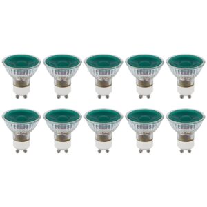 SPL GU10 LED Lamp 5W Dimbaar - Groen - LED Spot MR16 - Feestverlichting - 10 Stuks