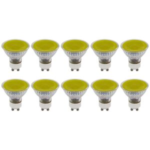 SPL GU10 LED Lamp 5W Dimbaar - Geel - LED Spot MR16 - Feestverlichting - 10 Stuks