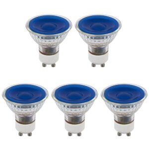 SPL GU10 LED Lamp 5W Dimbaar - Blauw - LED Spot MR16 - Feestverlichting - 5 Stuks