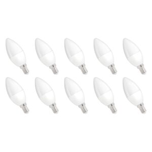 Spectrum Dimbare LED Kaarslamp E14 5W - 230V - 470 Lumen - 3000K Warm wit - Gezellig licht - Dimbaar - Energiezuinig - 10 stuks