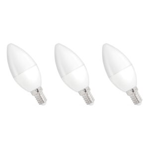 Spectrum Dimbare LED Kaarslamp E14 5W - 230V - 470 Lumen - 3000K Warm wit - Gezellig licht - Dimbaar - Energiezuinig - 3 stuks