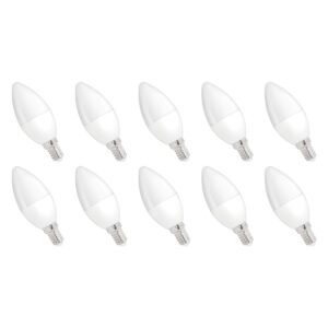 Spectrum Dimbare LED Kaarslamp E14 6W - 230V - 500 Lumen - 4000K Neutraal Wit - Natuurlijk Licht - Dimbaar - Energiezuinig - 10 stuks