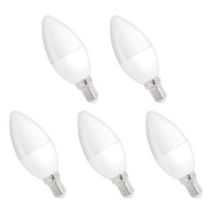 Spectrum Dimbare LED Kaarslamp E14 6W - 230V - 520 Lumen - 6000K Koud wit - Helder daglicht - Dimbaar - Energiezuinig - 5 stuks