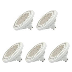 Spectrum GU10 LED Spot AR111 - 10 Watt - 230V - 1100 Lumen - 3000K Warm wit - Gezellig licht - Energiezuinig - 5 stuks