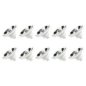 Spectrum GU10 LED Spot AR111 - 10 Watt - 230V - 800 Lumen - 3000K Warm wit - Gezellig licht - Energiezuinig - 10 stuks