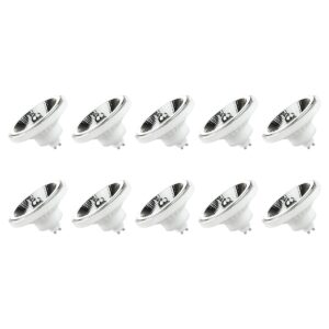 Spectrum GU10 LED Spot AR111 - 10 Watt - 230V - 950 Lumen - 3000K Warm wit - Gezellig licht - Energiezuinig - 10 stuks