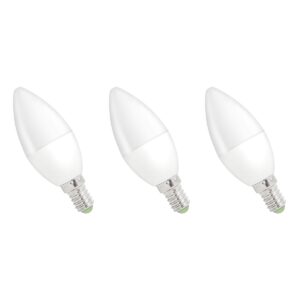 Spectrum LED Kaarslamp E14 4W - 230V - 340 Lumen - 4000K Neutraal Wit - Natuurlijk Licht - Energiezuinig - 3 stuks