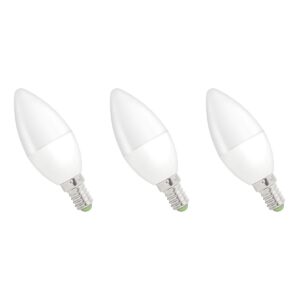 Spectrum LED Kaarslamp E14 6W - 230V - 520 Lumen - 3000K Warm wit - Gezellig licht - Energiezuinig - 3 stuks