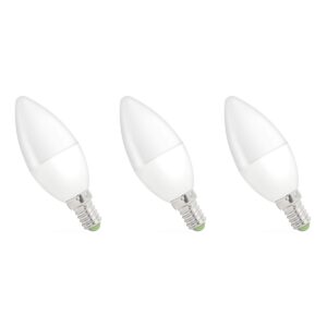 Spectrum LED Kaarslamp E14 6W - 230V - 560 Lumen - 6000K Koud wit - Helder daglicht - Energiezuinig - 3 stuks