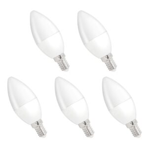 Spectrum LED Kaarslamp E14 8W - 230V - 710 Lumen - 3000K Warm wit - Gezellig licht - Energiezuinig - 5 stuks