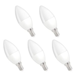 Spectrum LED Kaarslamp E14 8W - 230V - 710 Lumen - 6000K Koud wit - Helder daglicht - Energiezuinig - 5 stuks