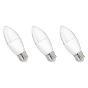 Spectrum LED Kaarslamp E27 1W - 230V - 100 Lumen - 6000K Koud wit - Helder daglicht - Energiezuinig - 3 stuks