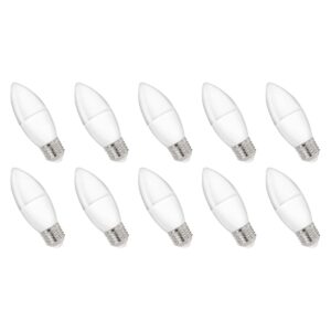 Spectrum LED Kaarslamp E27 1W - 230V - 90 Lumen - 4000K Neutraal Wit - Natuurlijk Licht - Energiezuinig - 10 stuks