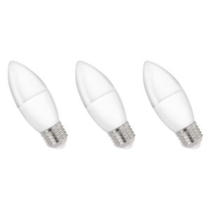 Spectrum LED Kaarslamp E27 1W - 230V - 90 Lumen - 4000K Neutraal Wit - Natuurlijk Licht - Energiezuinig - 3 stuks