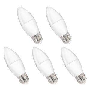 Spectrum LED Kaarslamp E27 4W - 230V - 340 Lumen - 4000K Neutraal Wit - Natuurlijk Licht - Energiezuinig - 5 stuks