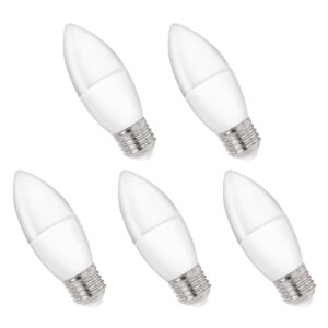 Spectrum LED Kaarslamp E27 4W - 230V - 340 Lumen - 6000K Koud wit - Helder daglicht - Energiezuinig - 5 stuks