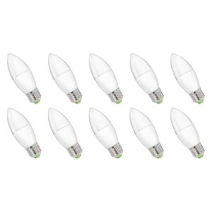 Spectrum LED Kaarslamp E27 6W - 230V - 520 Lumen - 3000K Warm wit - Gezellig licht - Energiezuinig - 10 stuks