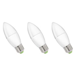 Spectrum LED Kaarslamp E27 6W - 230V - 520 Lumen - 3000K Warm wit - Gezellig licht - Energiezuinig - 3 stuks