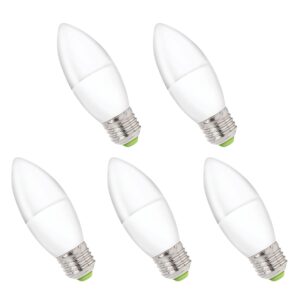 Spectrum LED Kaarslamp E27 6W - 230V - 540 Lumen - 4000K Neutraal Wit - Natuurlijk Licht - Energiezuinig - 5 stuks
