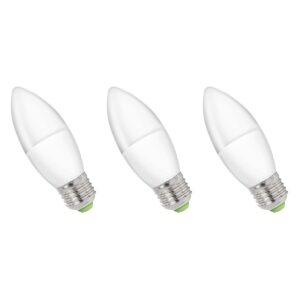 Spectrum LED Kaarslamp E27 6W - 230V - 560 Lumen - 6000K Koud wit - Helder daglicht - Energiezuinig - 3 stuks