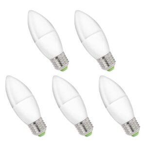 Spectrum LED Kaarslamp E27 6W - 230V - 560 Lumen - 6000K Koud wit - Helder daglicht - Energiezuinig - 5 stuks