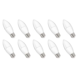 Spectrum LED Kaarslamp E27 8W - 230V - 730 Lumen - 4000K Neutraal Wit - Natuurlijk Licht - Energiezuinig - 10 stuks