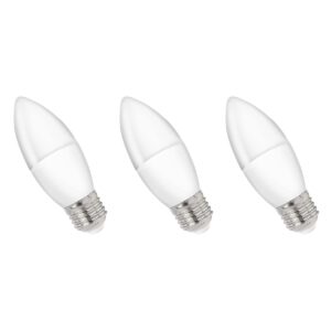 Spectrum LED Kaarslamp E27 8W - 230V - 730 Lumen - 4000K Neutraal Wit - Natuurlijk Licht - Energiezuinig - 3 stuks