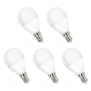 Spectrum LED Kogellamp E14 8W - 230V - 710 Lumen - 3000K Warm wit - Gezellig licht - Energiezuinig - 5 stuks