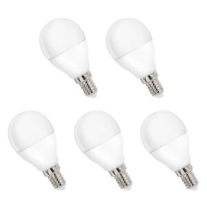 Spectrum LED Kogellamp E14 8W - 230V - 750 Lumen - 6000K Koud wit - Helder daglicht - Energiezuinig - 5 stuks