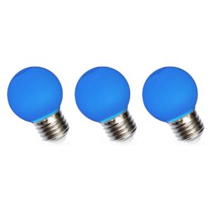 Spectrum LED Kogellamp E27 1W - 230V - 120 Lumen - Energiezuinig - Blauw licht - 3 stuks