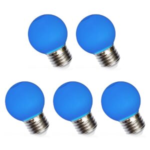 Spectrum LED Kogellamp E27 1W - 230V - 120 Lumen - Energiezuinig - Blauw licht - 5 stuks