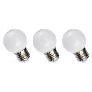 Spectrum LED Kogellamp E27 1W - 230V - 55 Lumen - 6000K Koud wit - Helder daglicht - Energiezuinig - 3 stuks