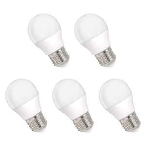 Spectrum LED Kogellamp E27 6W - 230V - 540 Lumen - 4000K Neutraal Wit - Natuurlijk Licht - Energiezuinig - 5 stuks