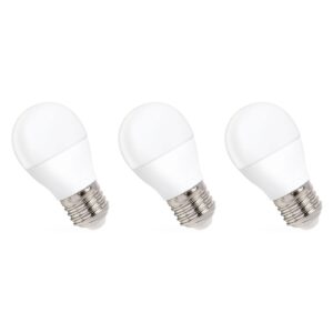Spectrum LED Kogellamp E27 8W - 230V - 730 Lumen - 6000K Koud wit - Helder daglicht - Energiezuinig - 3 stuks