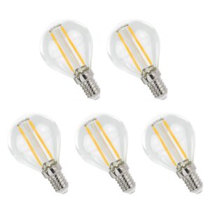 Spectrum LED Lamp E14 1W 230V - 100 Lumen - 2700K Warm wit - Gezellig licht - Energiezuinig - 5 stuks